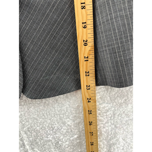 Tavora Womens Suit Jacket Gray Stripe Long Sleeve Notch Lapel Jetted Pockets 6 - Picture 7 of 8